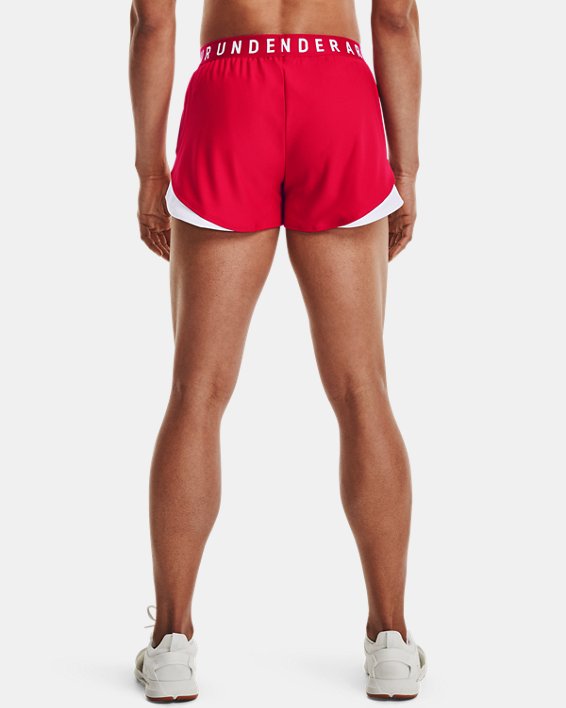 Women's UA Play Up Shorts 3.0, Red, pdpMainDesktop image number 1